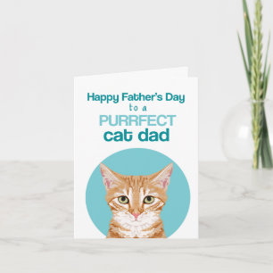 Happy Father's Day Orange Tabby Katze Karte