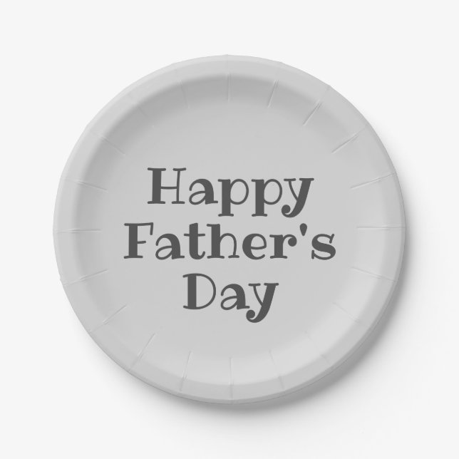 Happy Father's Day Paper Plate Pappteller (Vorderseite)