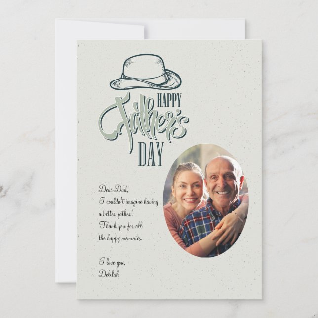 Happy Father's Day Photo Card Feiertagskarte (Vorderseite)