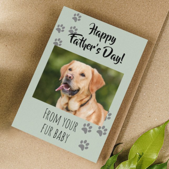 Happy Father's day Photo Dog Cat Pet Fur Baby Karte (Von Creator hochgeladen)