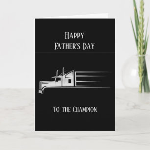 Happy Father's Day Semi Truck Commercial Logistic Karte