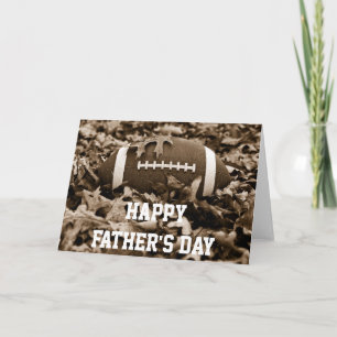 Happy Father's Day Sepia Football Card Karte