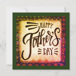 Happy Father's Day Square Inspirivity modern Mitteilungskarte
