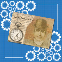 Happy Father's Day Steampunk Gentleman Bowler Hat