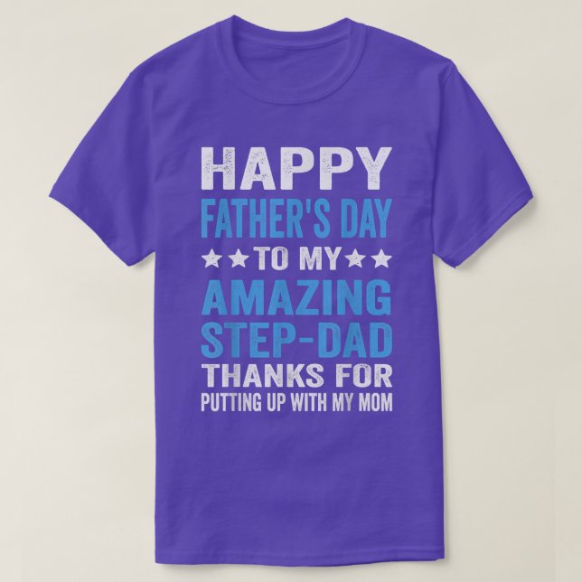 Happy father's day step dad T Shirt  (Design vorne)