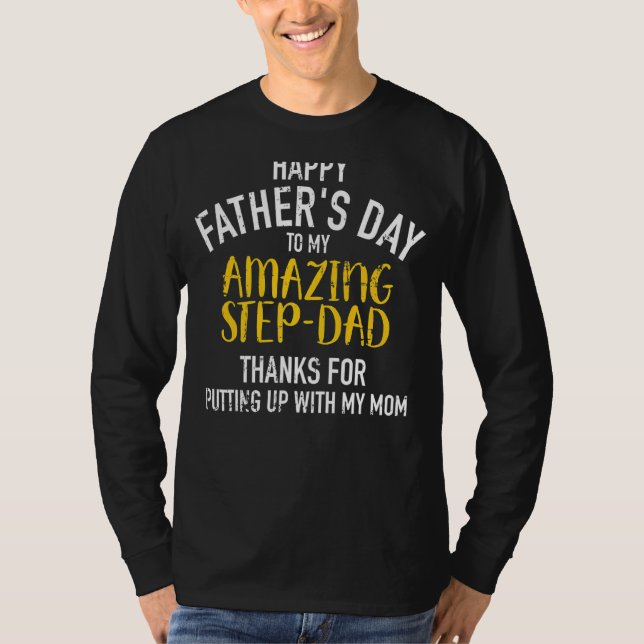 Happy Father's Day Step Vater T-Shirt (Vorderseite)