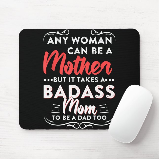 Happy Father's Day To The Best Single Mom Mousepad (Mit Mouse)