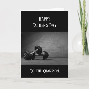 Happy Father's Day Weight Lifting Gym Fitness Karte