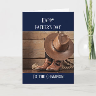 Happy Father's Day Westen Cowboy Horse Riding Karte