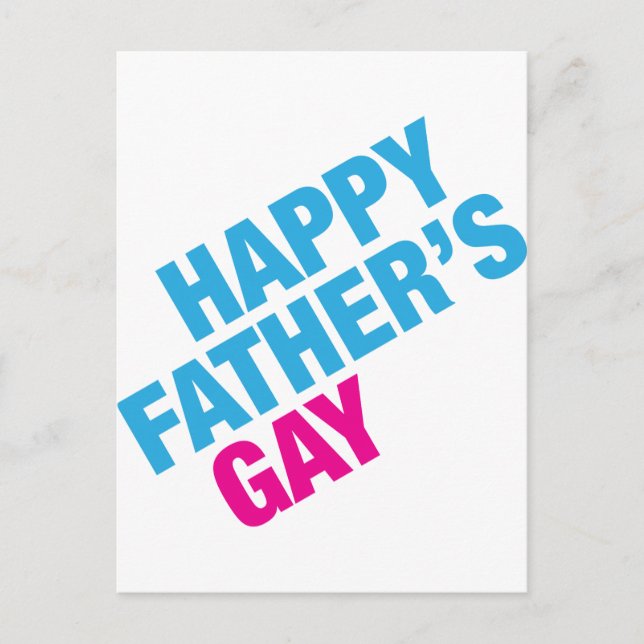 Happy Father's Gay Postkarte (Vorderseite)