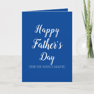 Happy Fathers Vater lustige Lieblingstochter Karte