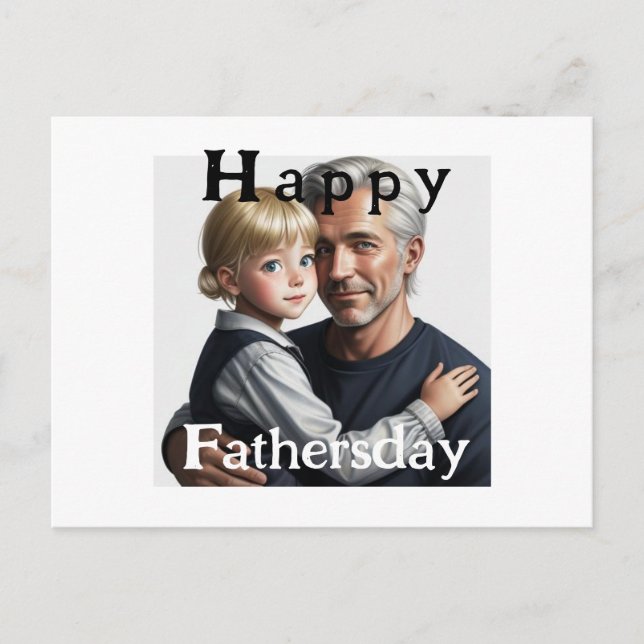 Happy Fathersday. Fijne vaderdag Postkarte (Vorderseite)