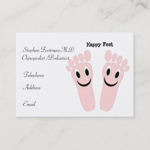 Happy Feet Chiropodist Business Card Visitenkarte