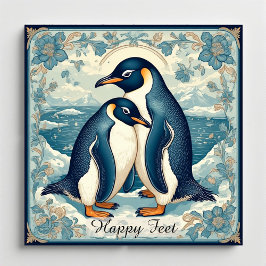 Happy Feet Penguin Ice Bird Couple Snow Glacier Magnet