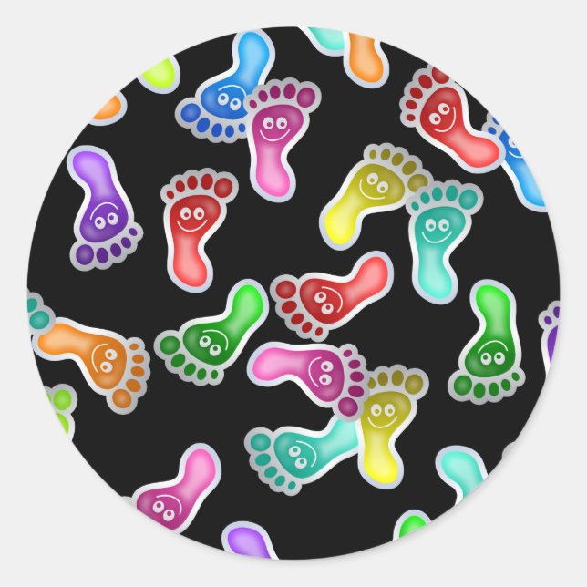 Happy Feet Wallpaper Runder Aufkleber (Vorderseite)