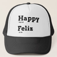 Happy Feliz Educational Fashion Language Flashcard