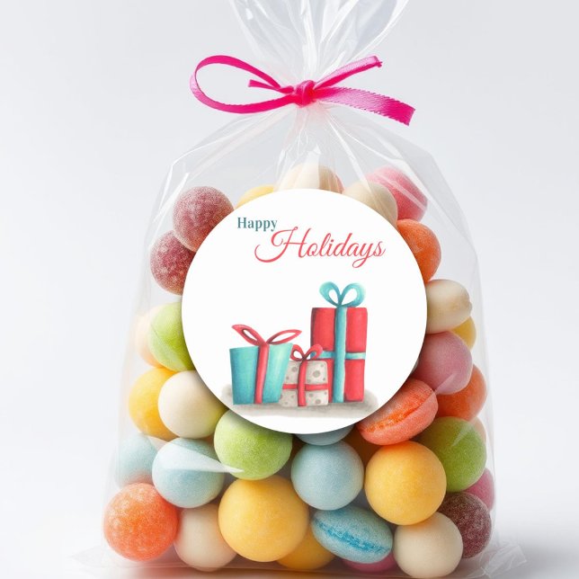 Happy Ferien Sticker mit Geschenken für Unternehme (Von Creator hochgeladen)