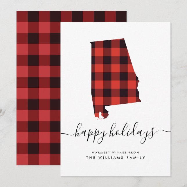 HAPPY FERIEN Warme Wünsche aus Alabama (Vorne/Hinten)