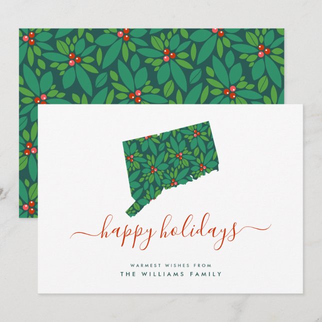 HAPPY FERIEN Warme Wünsche aus Connecticut (Vorne/Hinten)