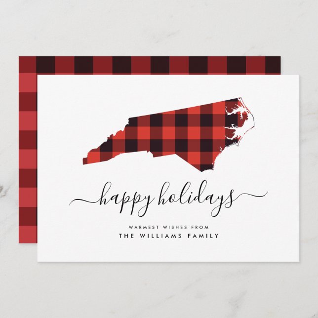 HAPPY FERIEN Warme Wünsche aus North Carolina (Vorne/Hinten)