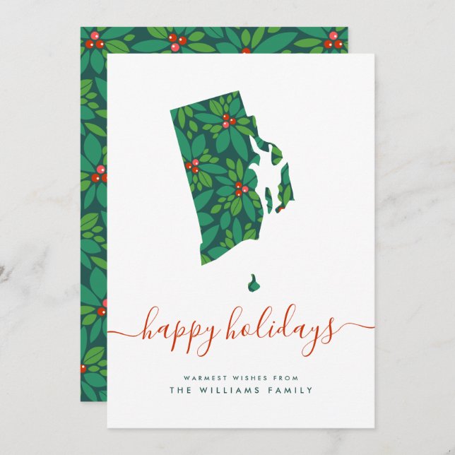 HAPPY FERIEN Warme Wünsche von Rhode Island (Vorne/Hinten)