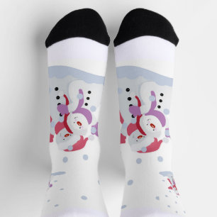 Happy Festive Snowman Socken