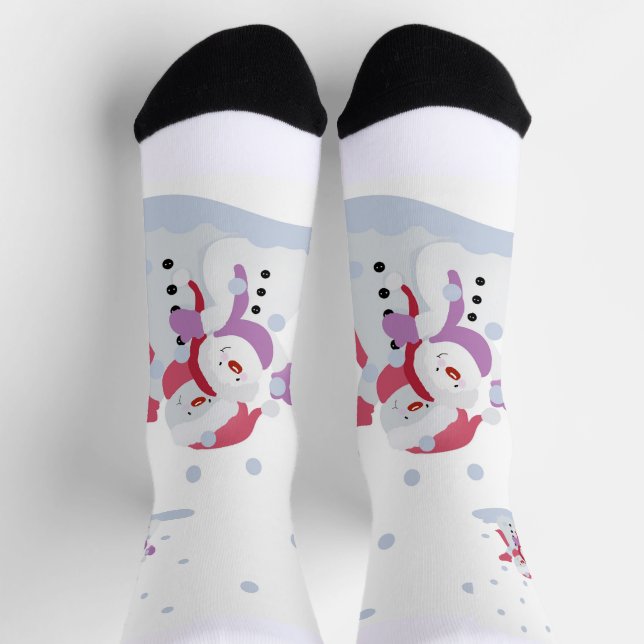 Happy Festive Snowman Socken (Oben)