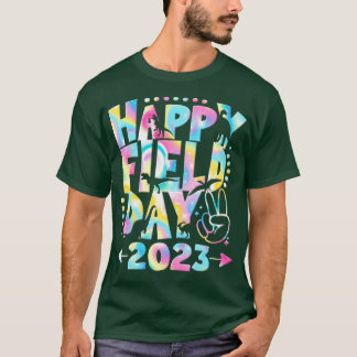 Happy Field Days Gefärbte Krawatte Niedlich Dinosa T-Shirt