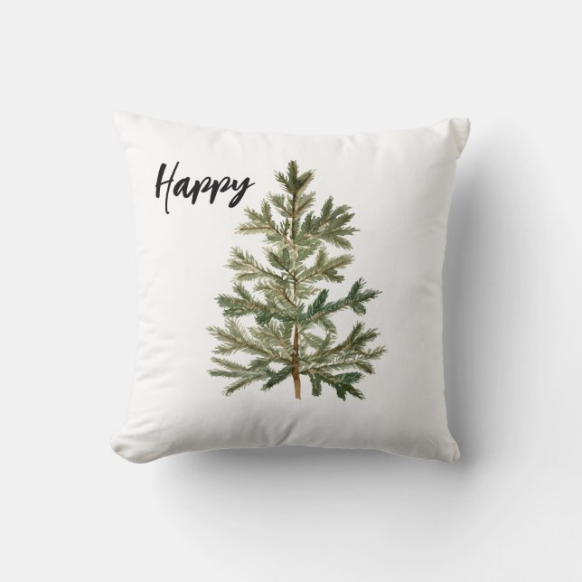 Happy Fir Tree Kissen (Vorderseite)