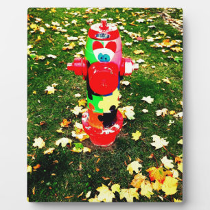 Happy Fire Hydrant Fotoplatte