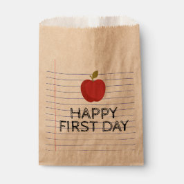Happy First Day Back to School Apple Lehrer Favo Geschenktütchen