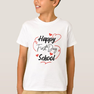 Happy First Day Back to School Hearts Niedlich T-Shirt