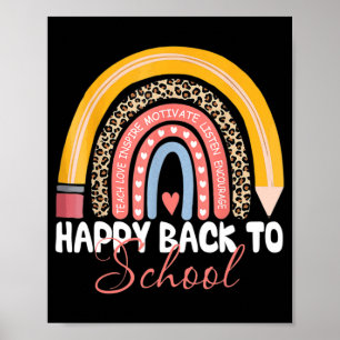 Happy First Day Back to School Teacher Student Poster