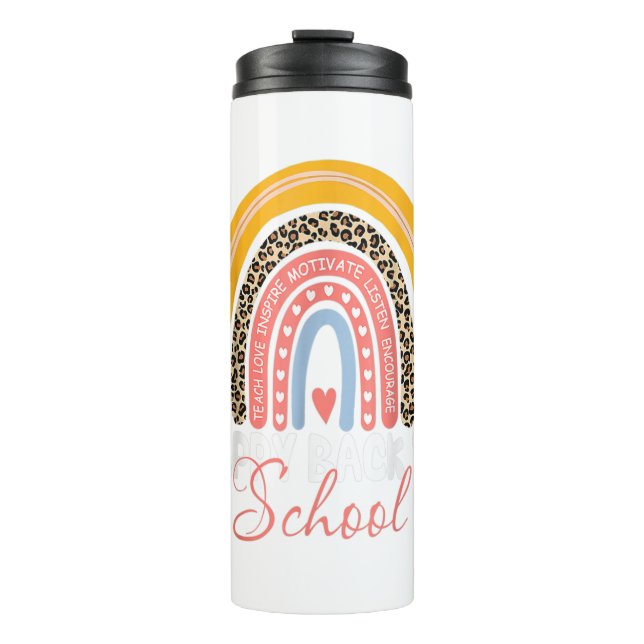 Happy First Day Back to School Teacher Student Thermosbecher (Vorderseite)