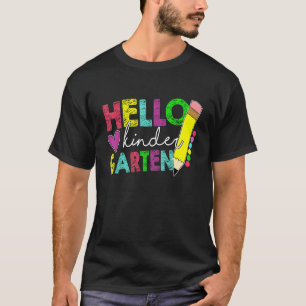Happy First Day Kindergarten Lehrer Student Zurück T-Shirt