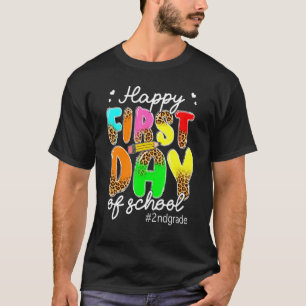 Happy First Day of 2 Grade Lehrer Student zurück T-Shirt