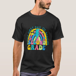 Happy First Day of 2 Grade Regenbogen Back to Scho T-Shirt