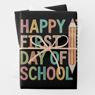 Happy First Day of School Back to School Geschenkpapier Set
