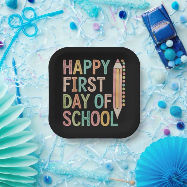 Happy First Day of School Back to School Pappteller (Party)