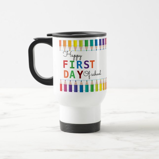 Happy First Day of School Tasse - Spaß zurück zur  (Links)