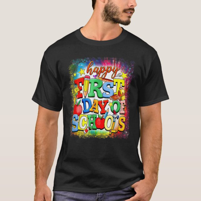 Happy First Day Of School Welcome Back To School K T-Shirt (Vorderseite)