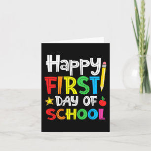 Happy First Day of School Willkommen zurück zur Sc Karte