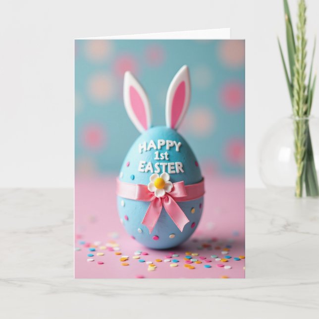 Happy First Easter Egg Card Karte (Vorderseite)