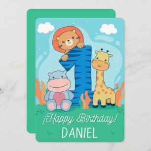 Happy First Geburtstag Feiertagskarte