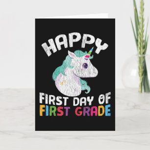 Happy First Grade School Lehrer Kinder Crew Unicor Karte