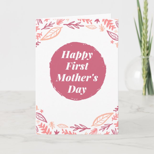 Happy First Mother's Day Card Dankeskarte (Vorderseite)