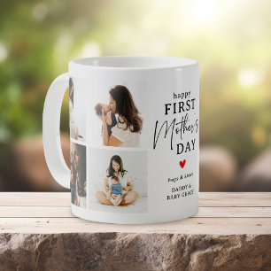 Happy First Mother's Day' Foto Collage Keepake Kaffeetasse
