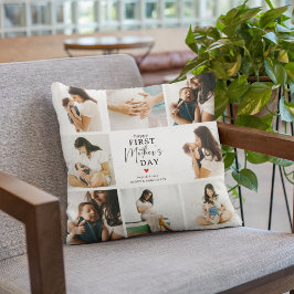 Happy First Mother's Day' Foto Collage Keepake Kissen