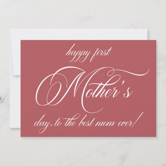 Happy First Mother's Day Foto Typografy Card (Vorderseite)