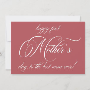 Happy First Mother's Day Foto Typografy Card